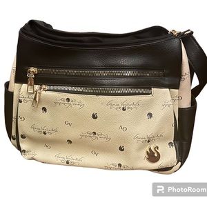 Gloria Vanderbilt Purse-Black &Bone White